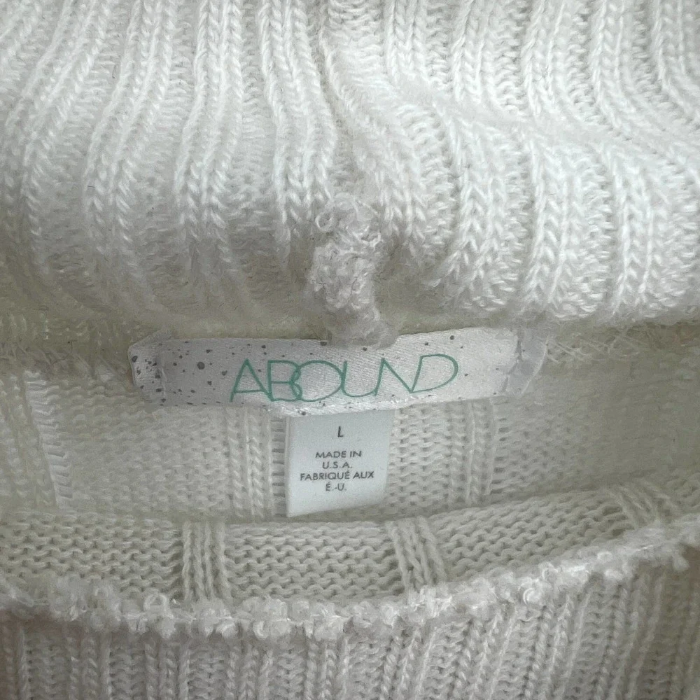 Abound Women's Ribbed Knit Long Sleeve Cropped Turtleneck Size L - Picture 2 of 3